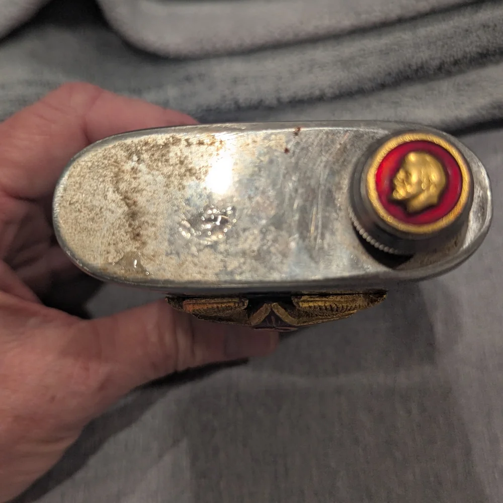 🏛️🥃 Cold War USSR Stainless Steel Flask | Soviet-Era Historical Collectible | - Picture 4 of 10